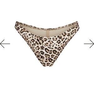 Skims Leopard Tanga Bikini Bottom